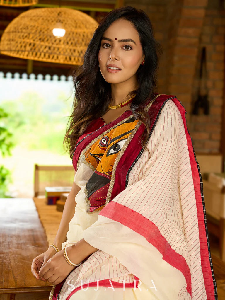 KOI TUMSA NAHIN PREIMIUIM LINEN COTTON SAREE