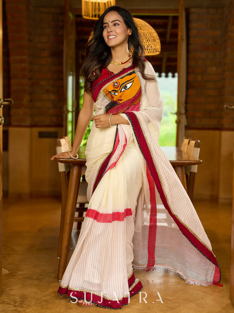 KOI TUMSA NAHIN PREIMIUIM LINEN COTTON SAREE