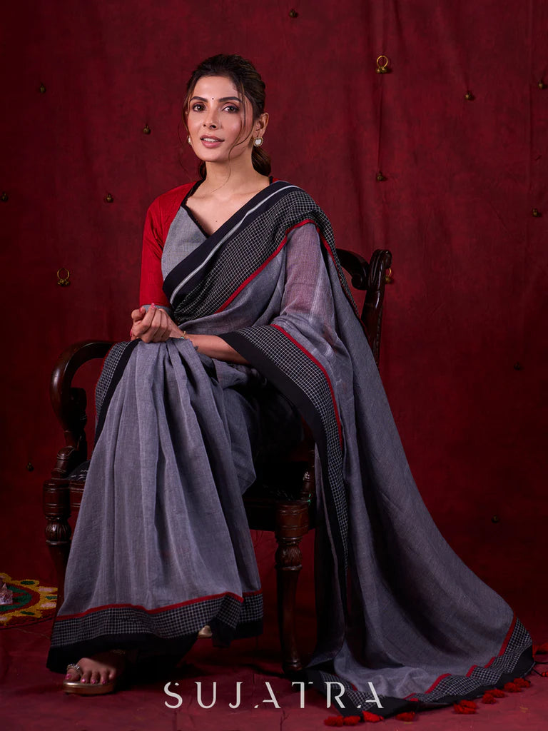 O MERE DHOLNA WALE PREIMIUIM LINEN COTTON SAREE