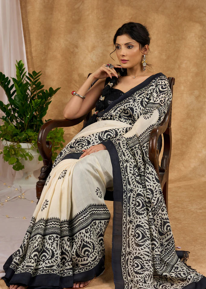 MERE SAPNO KA SAJAANA WALE  PREMIUIM LINEN COTTON  SAREE