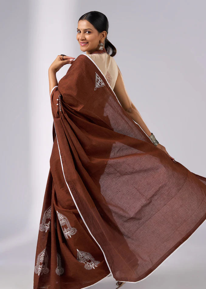 WAHE DEWAANI HAI WALE PREMIUIM LINEN COTTON  SAREE