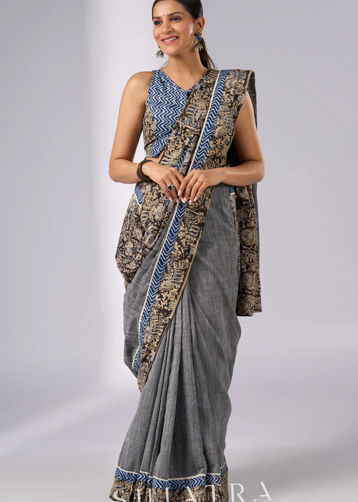 YAAD TERE AAYE WALE PREMIUIM LINEN COTTON  SAREE