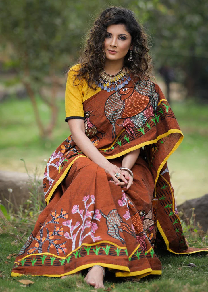 YEA ISHQ HAAYE WALE PREIMIUIM LINEN COTTON SAREE