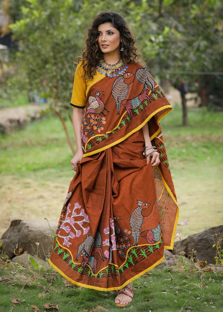 YEA ISHQ HAAYE WALE PREIMIUIM LINEN COTTON SAREE