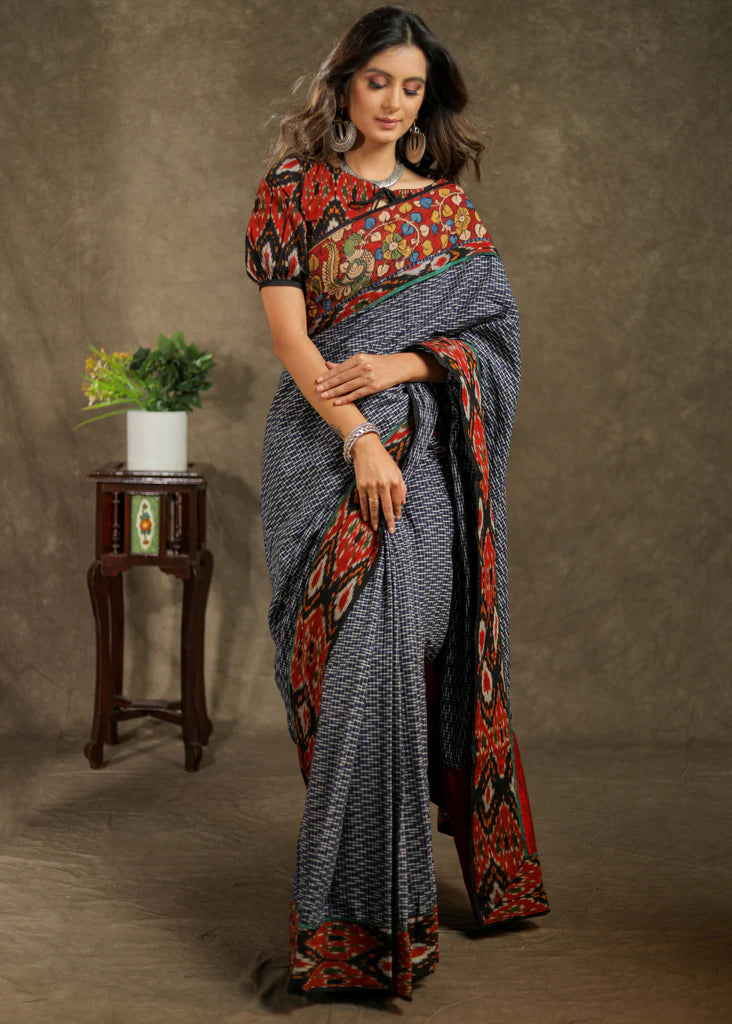 LAAJ SAJNI WALE PREIMIUIM LINEN COTTON SAREE