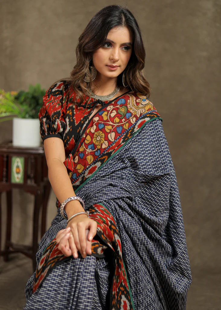 LAAJ SAJNI WALE PREIMIUIM LINEN COTTON SAREE