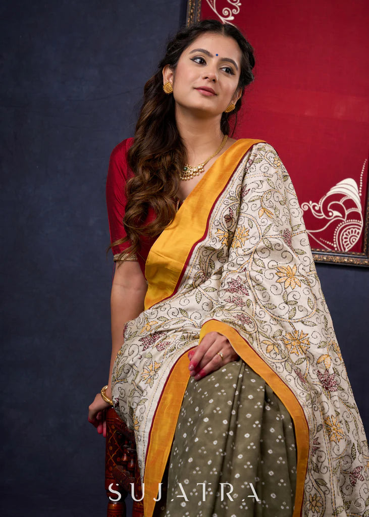 DIL BADA BAIMAAN HAI WALE  PREMIUIM LINEN COTTON  SAREE
