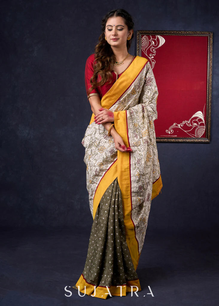 DIL BADA BAIMAAN HAI WALE  PREMIUIM LINEN COTTON  SAREE