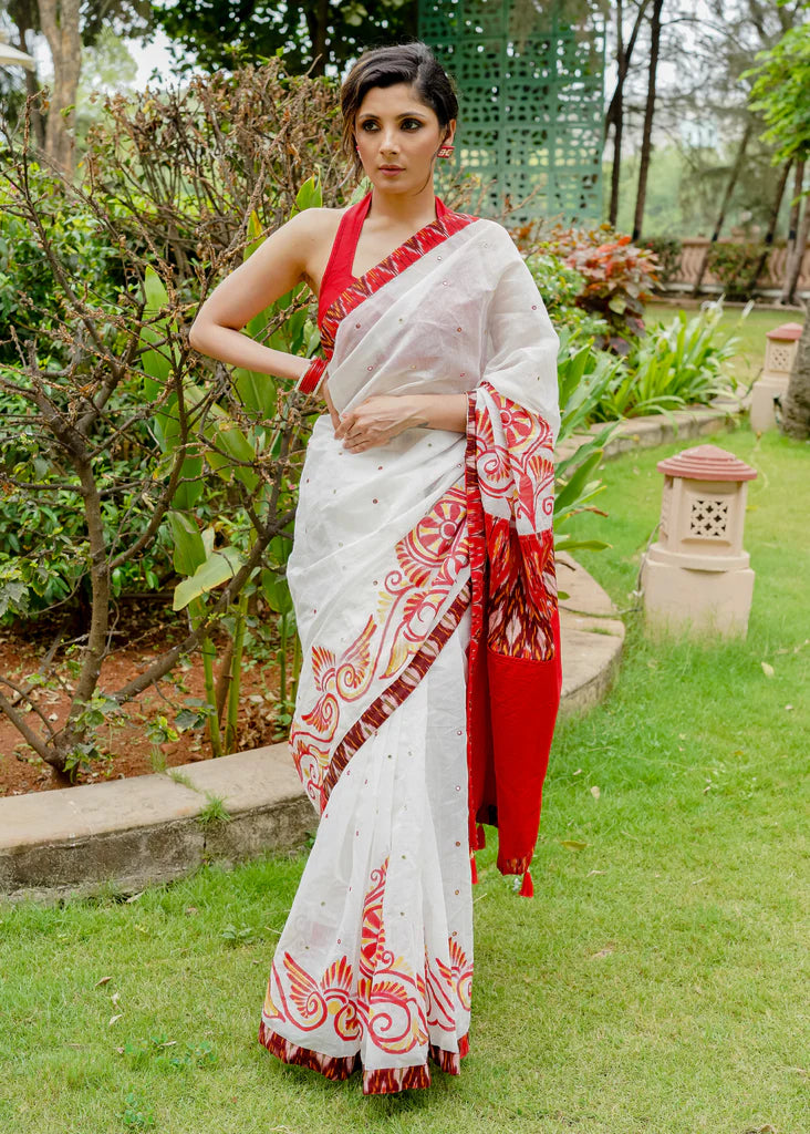 Dil sambhalta nai  Wale Premium Linen Cotton Saree