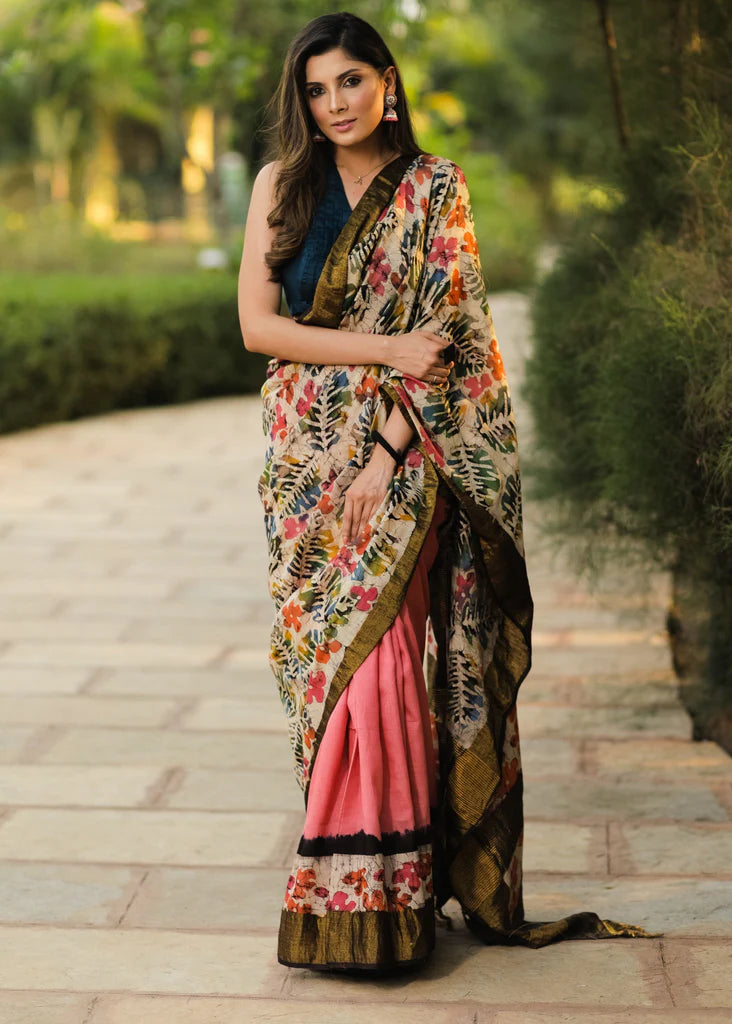 KAHENE KE HO BAAT WALE BEST LINEN COTTON  SAREE