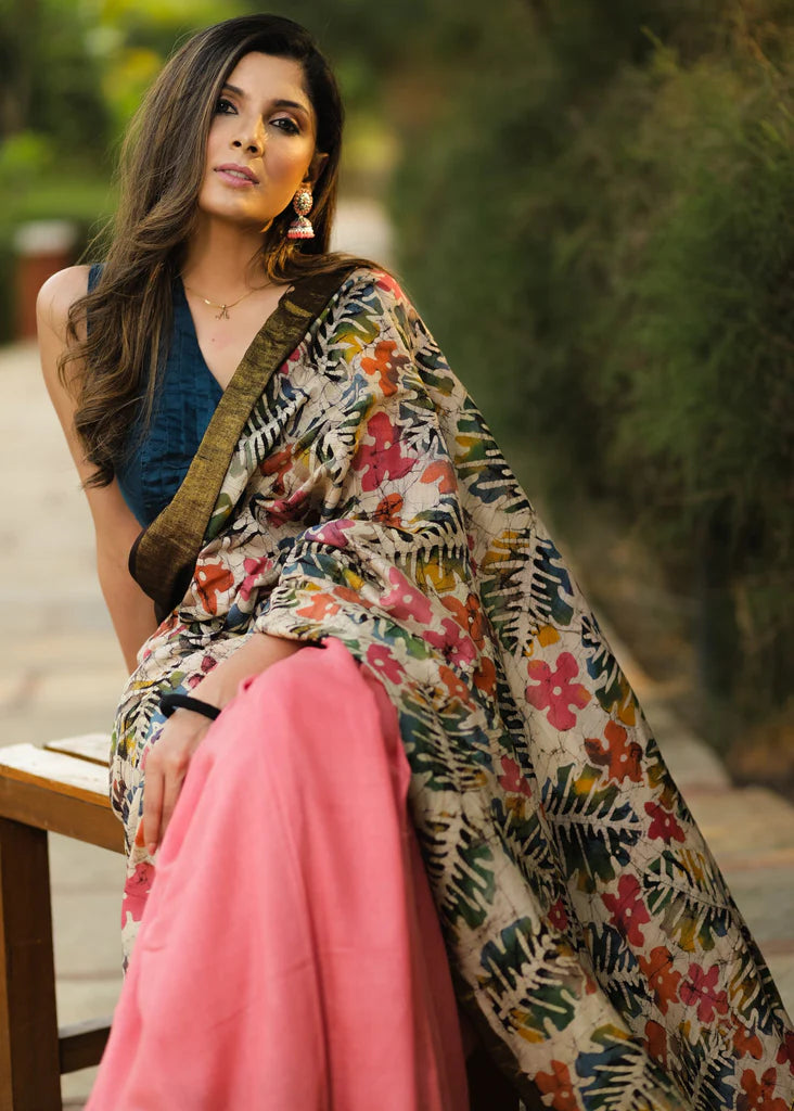 KAHENE KE HO BAAT WALE BEST LINEN COTTON  SAREE