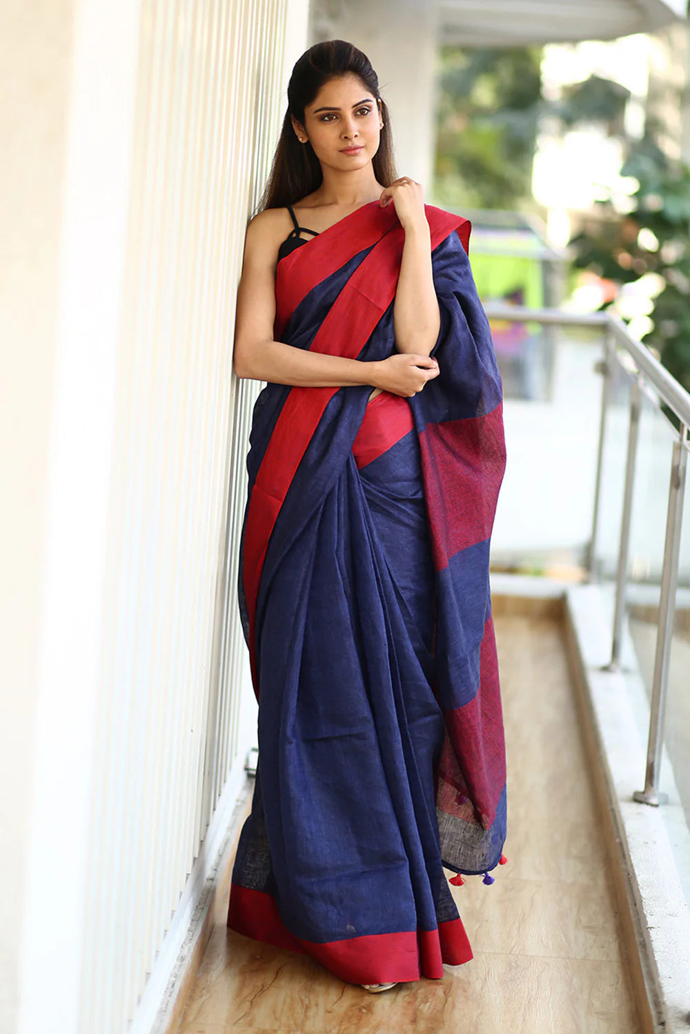 LAGAN LAGI  WALE PREIMIUIM LINEN COTTON SAREE