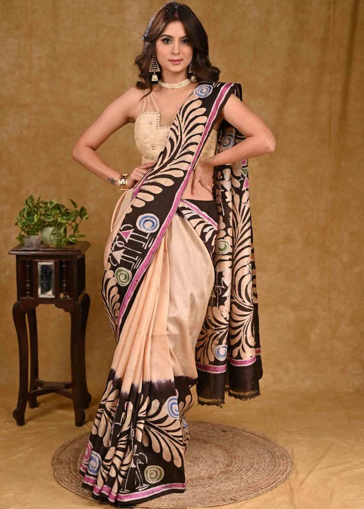 MEHEKA MEHEKA WALE  PREMIUIM LINEN COTTON  SAREE