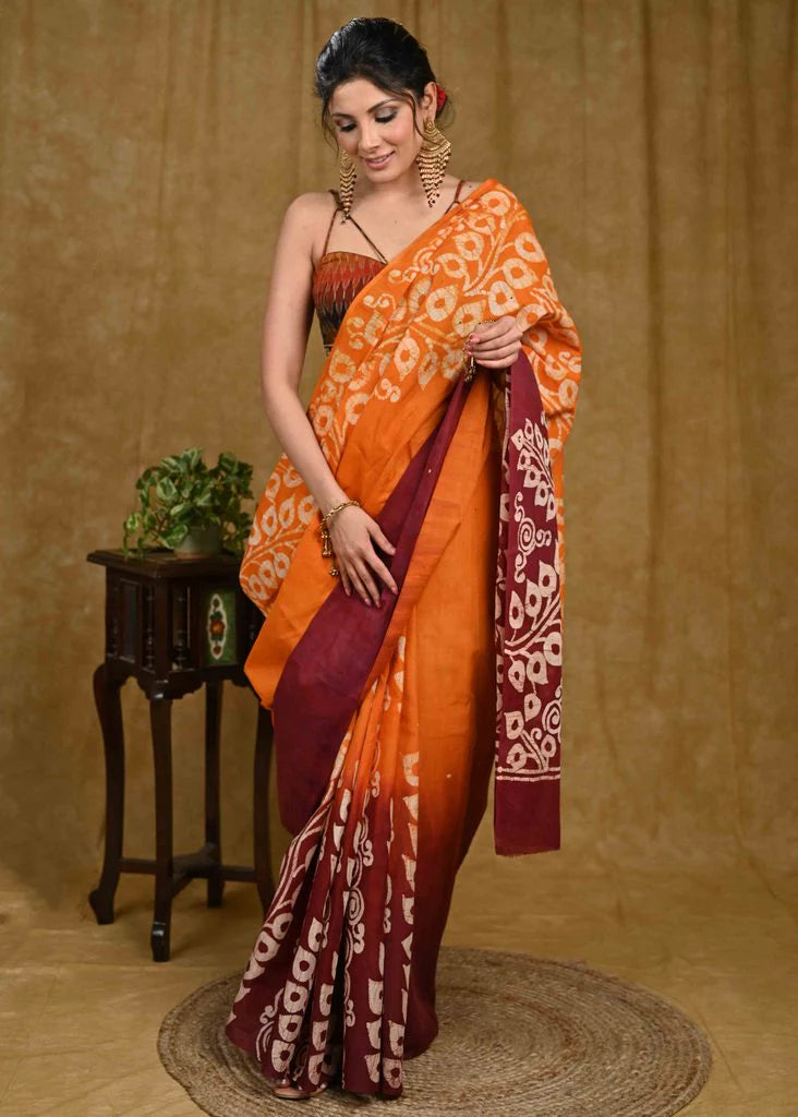 MEHENDI LAGA KE RAKHNA  WALE PREIMIUIM LINEN COTTON SAREE