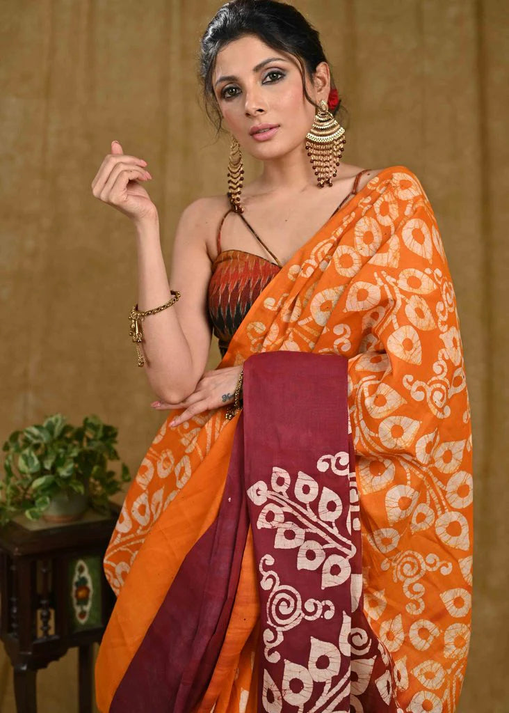 MEHENDI LAGA KE RAKHNA  WALE PREIMIUIM LINEN COTTON SAREE