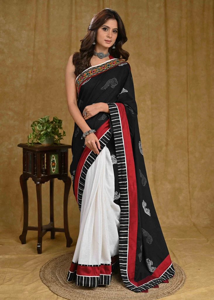 PYAR UTHA WALE BEST LINEN COTTON  SAREE
