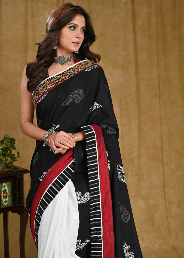 PYAR UTHA WALE BEST LINEN COTTON  SAREE