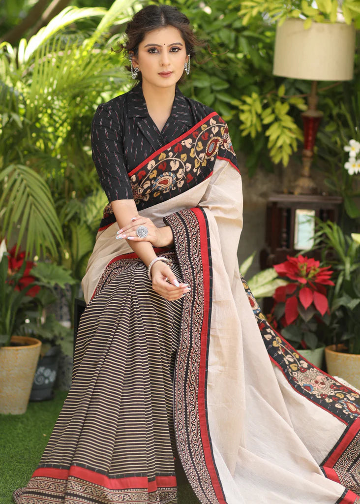 JAANAT DIKAYE  WALE PREIMIUIM LINEN COTTON SAREE