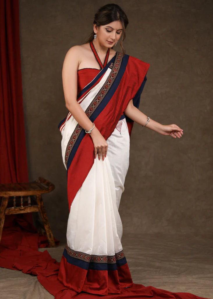 O SAATHI RE PREIMIUIM LINEN COTTON SAREE