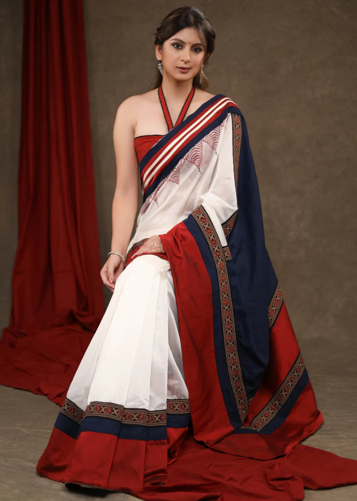 O SAATHI RE PREIMIUIM LINEN COTTON SAREE