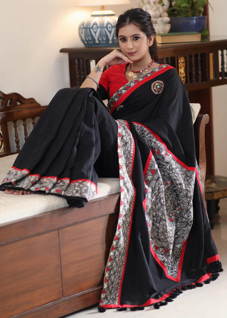 LADKI HAI YA JAADU WALE  PREMIUIM LINEN COTTON  SAREE